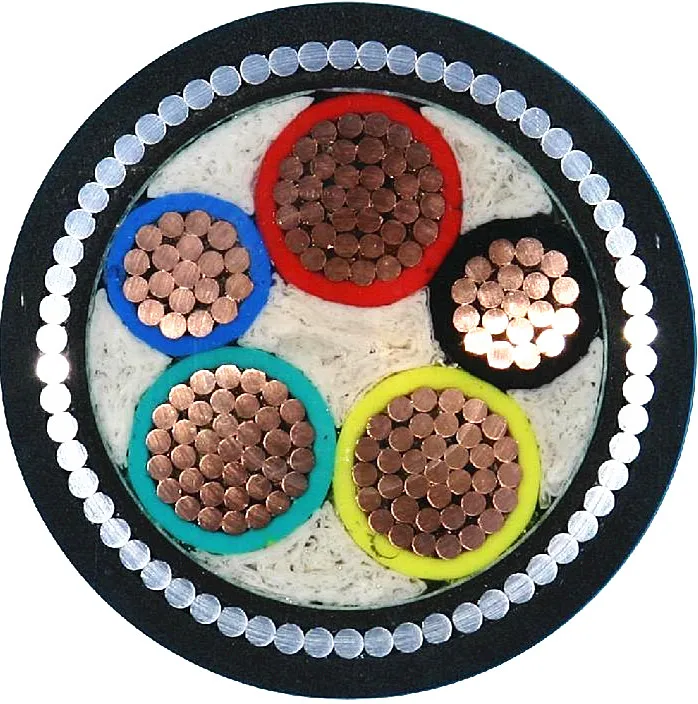 
0,6/1 кв низковольтный многожильный медный проводник XLPE изолированный ПВХ оболочка бронированный силовой кабель 