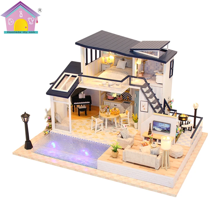Cutebee DIY DollHouse Kit Wooden Doll Houses Miniature, 48% OFF