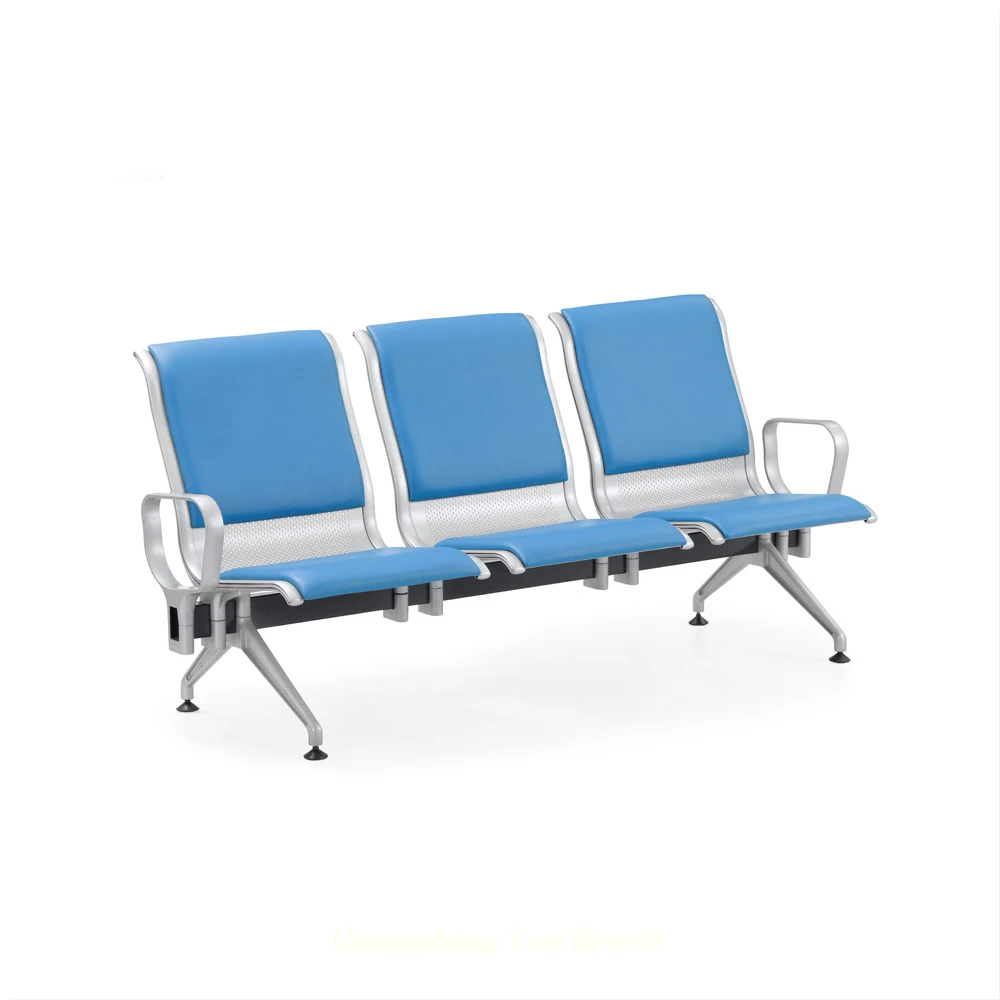 Comfortable Waiting Chairs Jakarta Airport Seater PVC Padding