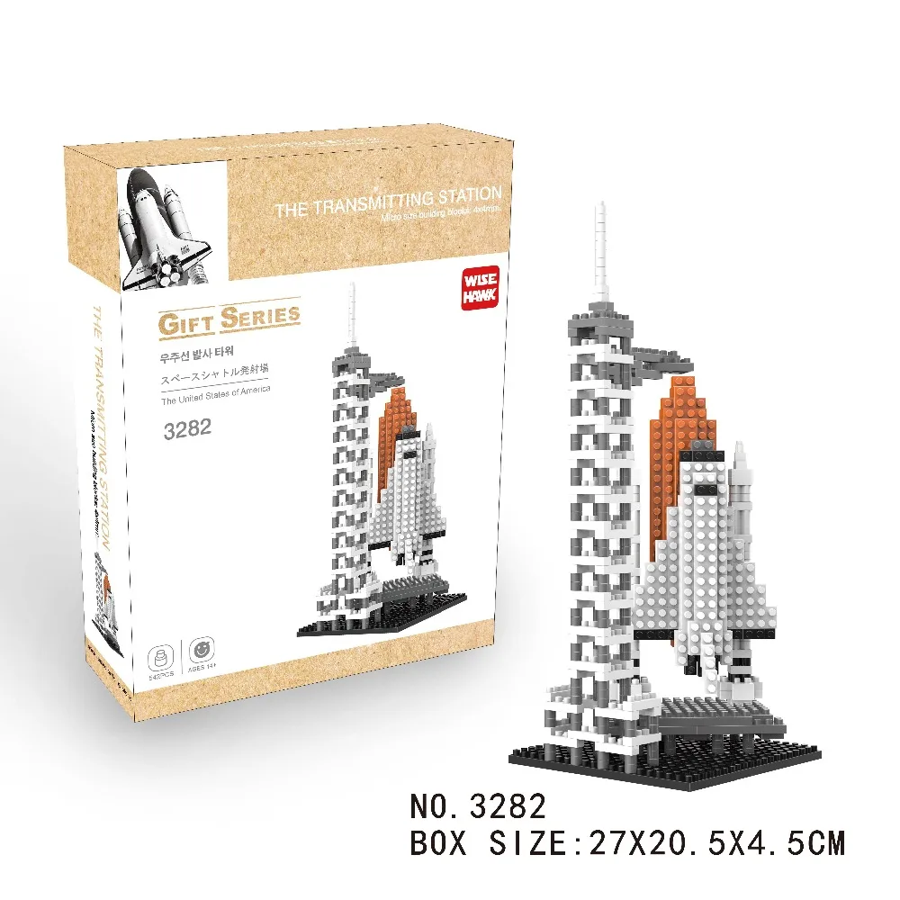 Wisehawk Plastic Mini Building Blocks Statue of Liberty Architecture Smart Children Toys