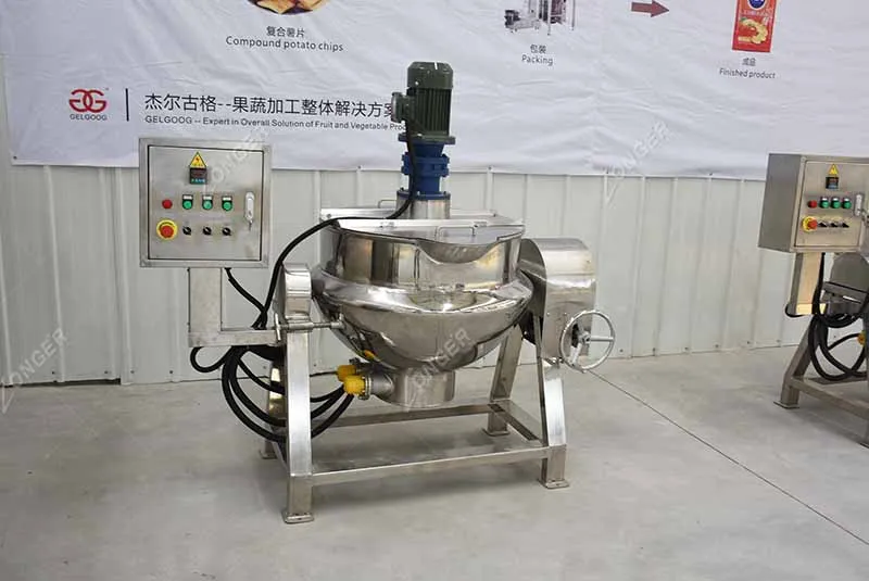 300L Commercial Soup Boiling Vat Gas Candy Cooking Pot Jacketed Kettle