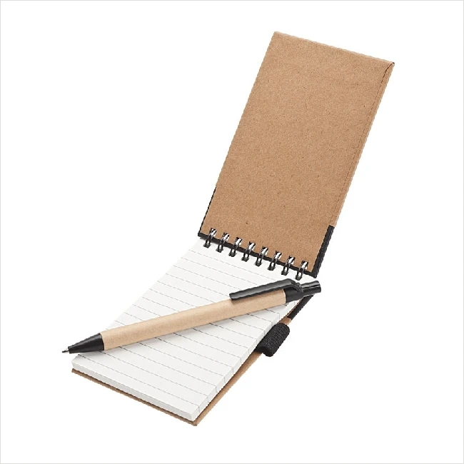 Экологичный мини-блокнот с ручкой фирменный переработанный рекламный блокнот логотипом ручка подарочный набор Обложка для дневника бумага принтом