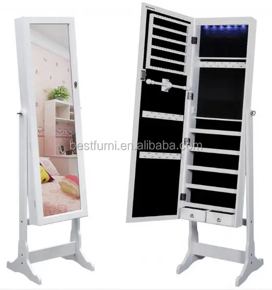 USA Best Sales Classic Jewelry Armoire Jewelry Cabinet Dressing Mirror Cabinet Supplier&Factory&Seller&Distributor