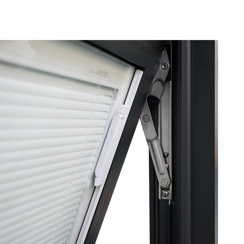 YY windows Factory Design Polycarbonate Window NFRC Certificate Awning Retractable Awning windows with Shutter