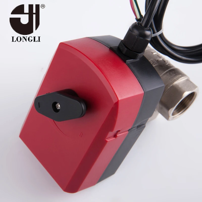 AQUA600-2 220v 3 way hydraulic brass galvanized ball valve