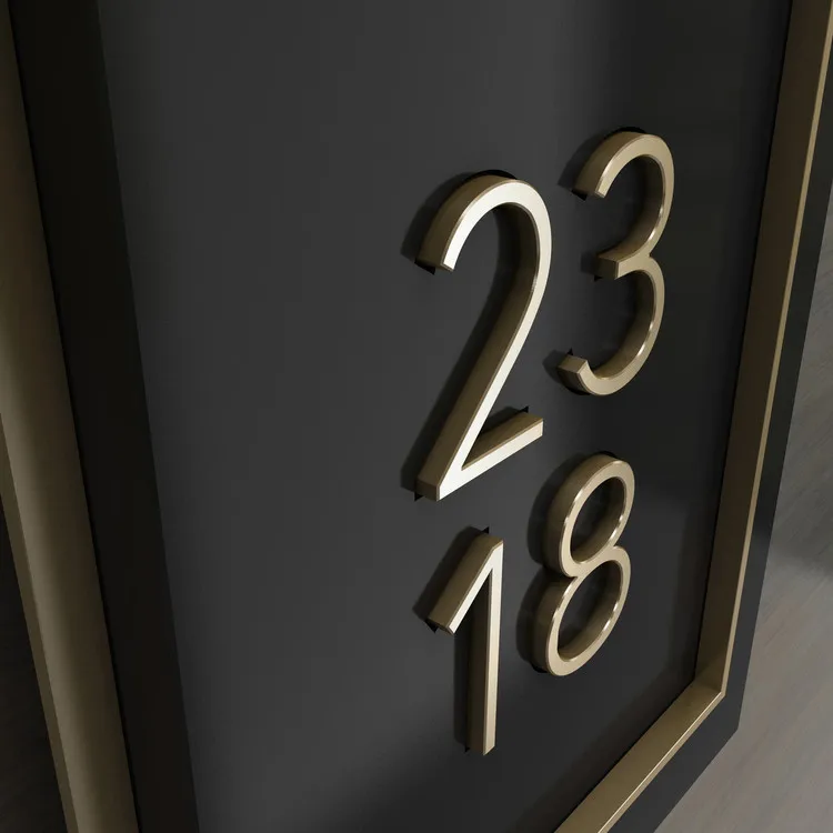Стильные цифры на входную дверь. Номерки на двери в гостинице. Красивая табличка с номером квартиры. Номерок на дверь дизайнерский.