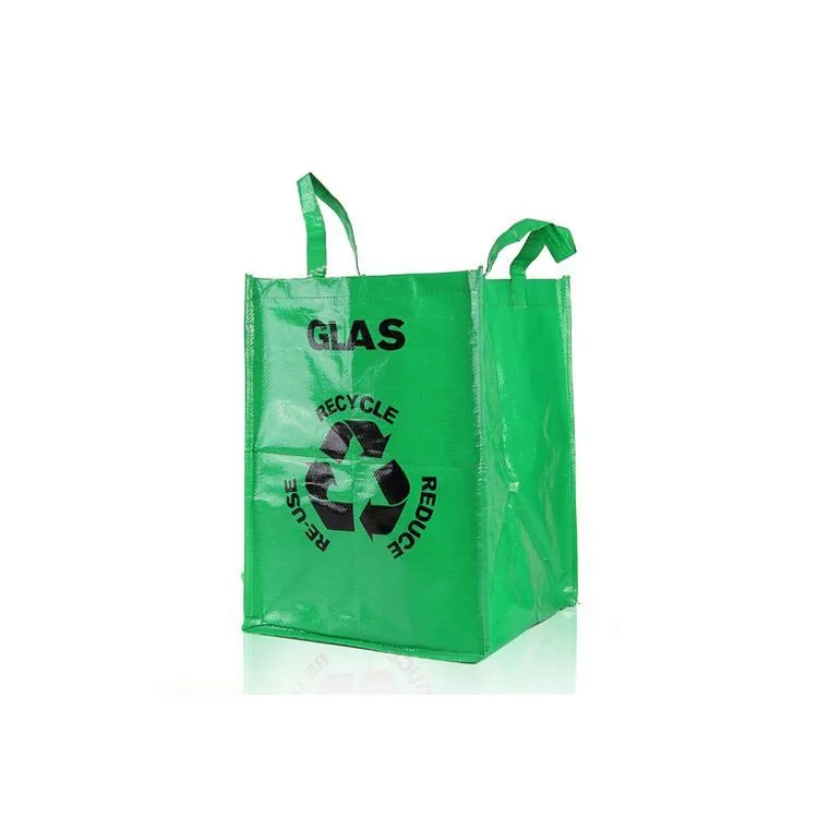Latest Arrival Good Quality Rectangular Garden Customized logo Printed Reusable PP Woven Bag Tote Garbage Bags