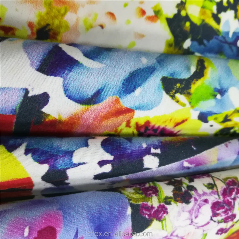 60*60 / 90*88 Digital Printing On Rayon Fabric for New Dresses