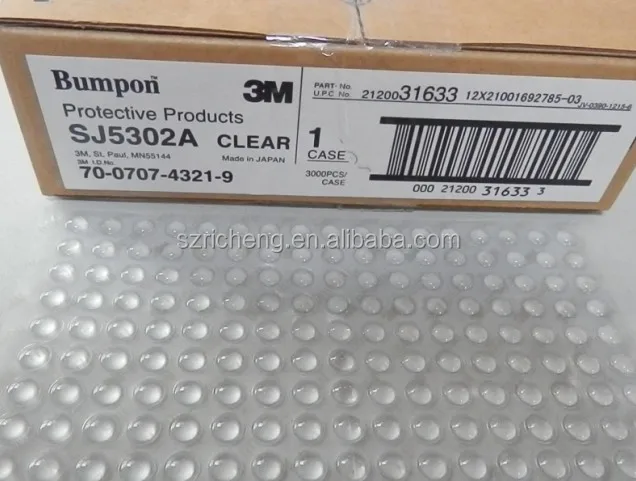 Cuscinetto Quadrato Affusolato 3M Piedi In Gomma Trasparente - Foto 2