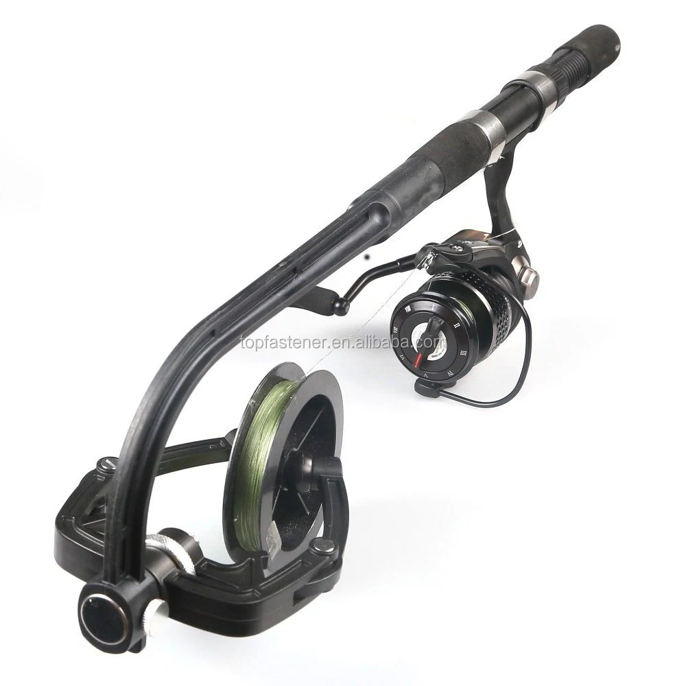 ecooda fishing line winder spooler for Spinning or Baitcasting Reel Lunker Supply has an adjustable tension knob and is available in 4 colors. Machine Spinning Reel Spool Spooling