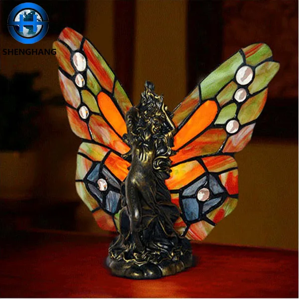 2020 Tiffany Style Small Stained Glass Animal Table Lamps For
