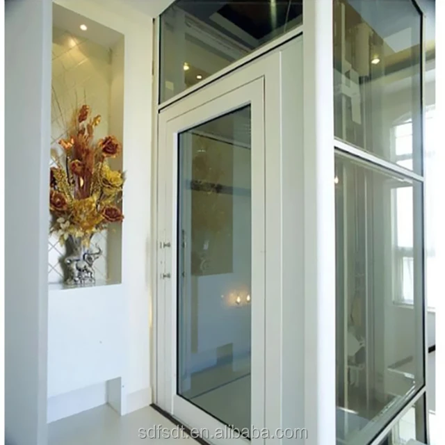 Shandong Factory Fujizy China Glass Sightseeing Elevator Gearless ...