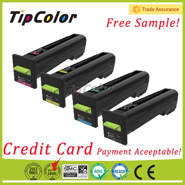 Compatible Toner Cartridge for Use in Lexmark Color Laser MFP CX825 CX860 CX820 Color Laser Printer