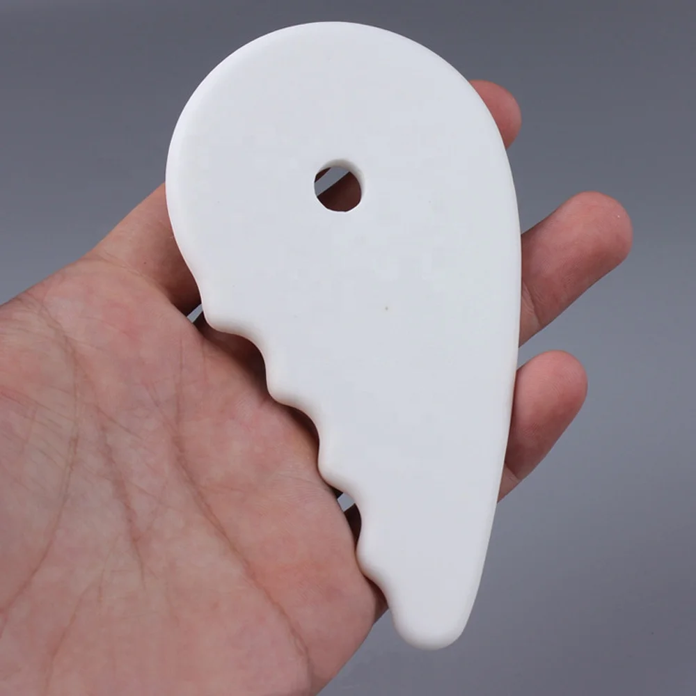Body Scalp Massage Gua Sha Comb Ceramic Gua Sha White 2022 Ceramic