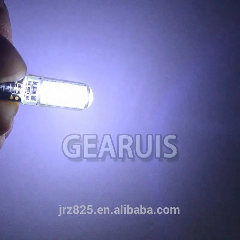 High Power 12V T10 100MA Silicone 12 SMD 7020 LED 7014 6500K Cold White Waterproof 194 168 501 Car Interior Led Lights