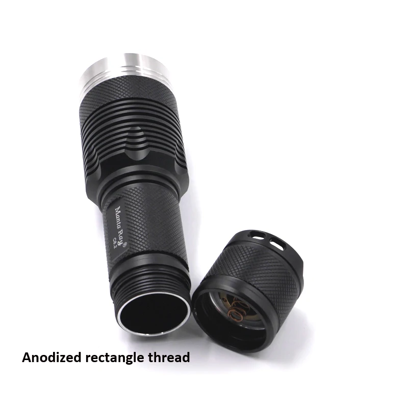 Rechargeable C8.2 SST-40.2 LED Flashlight Torch 2600Lumens Long Range Stainless Steel Head Aluminum Alloy Body Camping Hiking