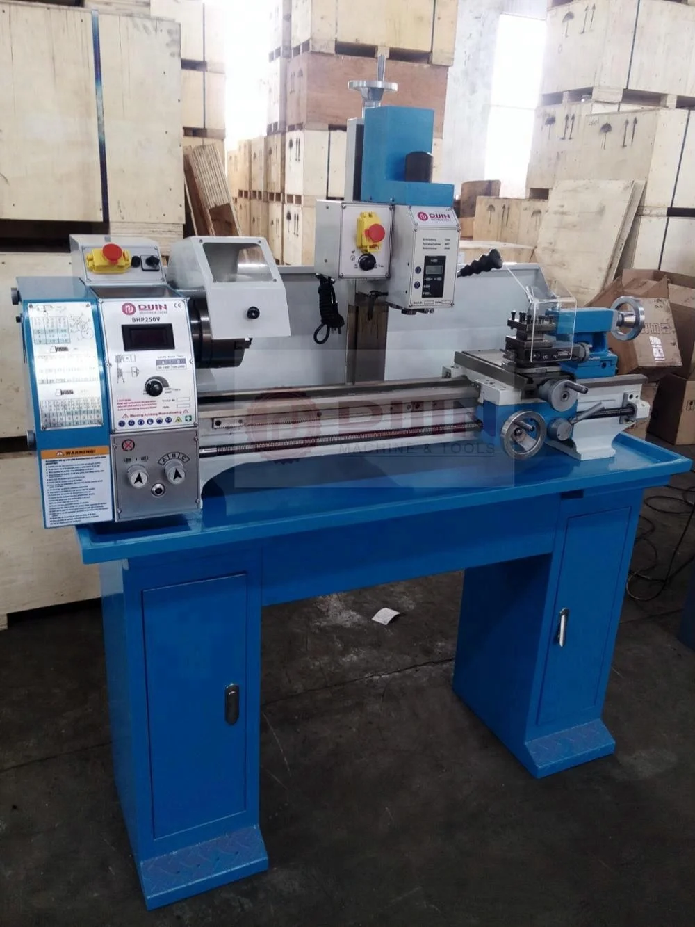 mini bench lathe bhp250v metal gear lathe drilling milling machine speed display brushless motor DIJIN brand