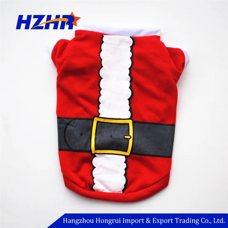 Оптовая продажа высокое качество мягкий велюр Красный Рождество Собака платье