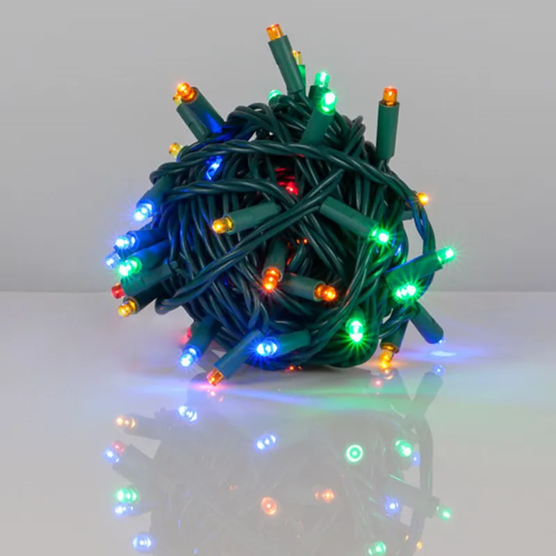 110V Green Wire 70 Leds 5mm String Lights Indoor Outdoor Christmas Light Decorations