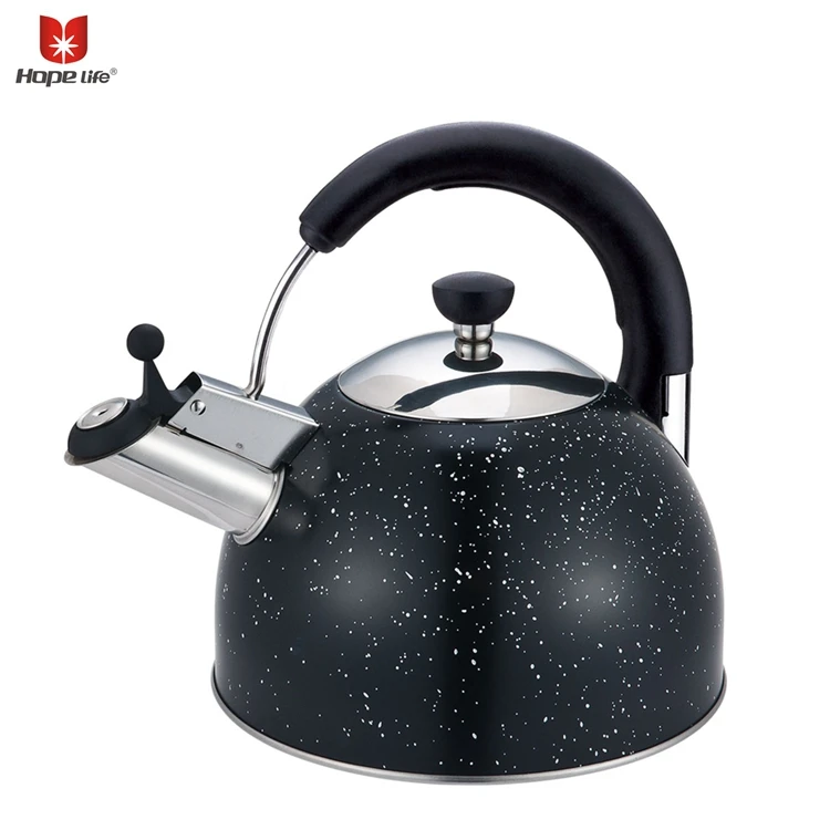 
 hot sale marble coating stainless steel whistling tea kettle for kitchen  