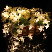 portable battery operated star led string light for Halloween/Christmas party decoration