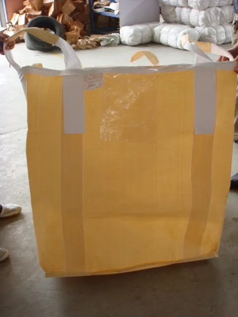 Желтый PP тканые большой мешок для сыпучих продуктов jumbo сумки