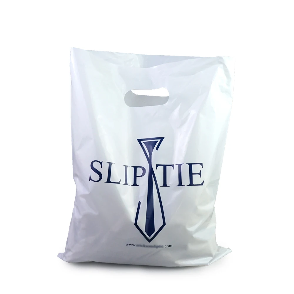 Wholesale wholesale punch hole bags handle ldpe die cut large plastic bags  with own logo From m.