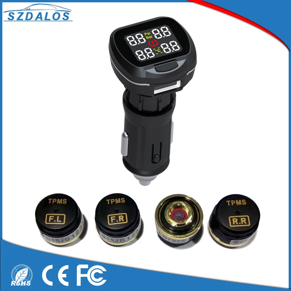 DIY легкая установка цифровой датчик давления в шинах tpms температуры типа