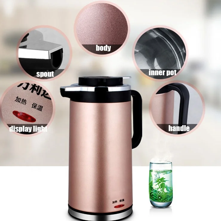 Kettle Customized Big Capacity  Thermostat Constant Temperature Frosted Case Stainless Steel Keep Warm  Water Kettles Electrical