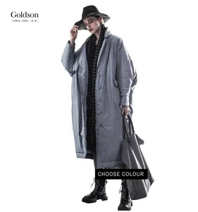 European Korean Style Long Winter Jacket for Women Quilted Nylon Single Breasted with Waterproof and Windproof Features