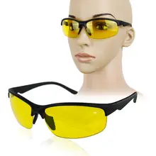 New arrival Plastic + Resin HD High Definition Night Vision Glasses Driving Yellow Lens Classic UV400 free shipping