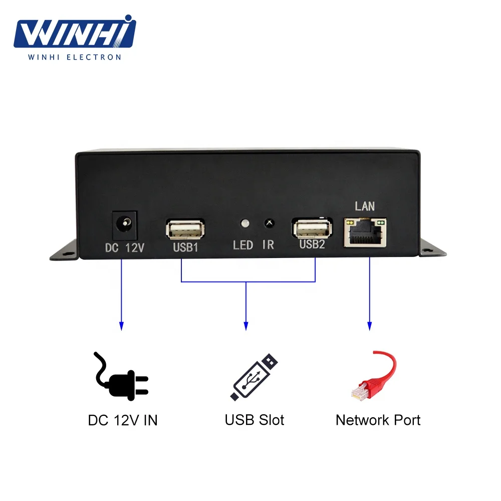 MPC1920-NW Android Digital Network LCD Monitor TV Box Full HD Display Videos CMS Software Management Digital Signage Player