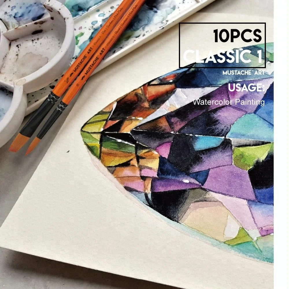 Усы 10 шт. акриловый набор синтетических кистей для оптовых продаж товары рукоделия картины художника