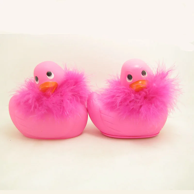 BPA Free Waterproof Electric Plastic Vibrating Massager Duck With Feather OEM Massager Animal Duck Toy