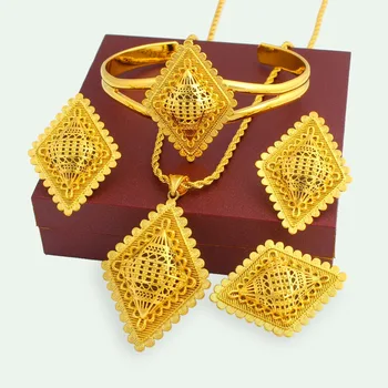 saudi 18k gold plated heavy jewellery cheap price high quality jewelry set