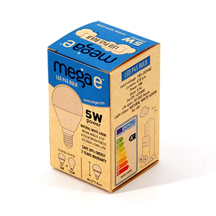 Free Design Paper Printing Led Light Box Led Light Bulb Packaging