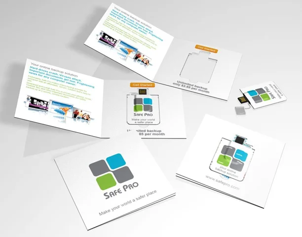 A4 A5 Size Webkey, 1MB Usb Memory Card  Paper Webkeys With Customize Url Link