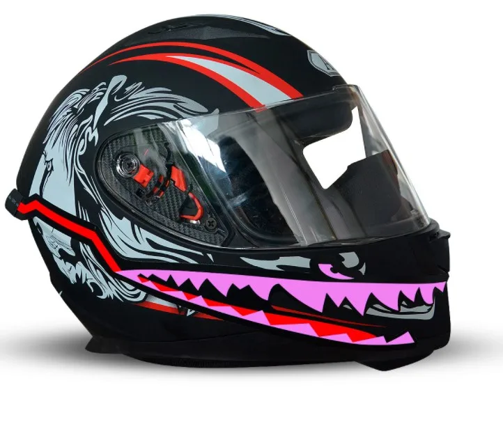 Motorcycle Helmet Shark Led Helmet Shark Mouth Motorcycle Helmet