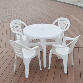 Custom made cheap products good quality 6 seater garden plastic table and chair