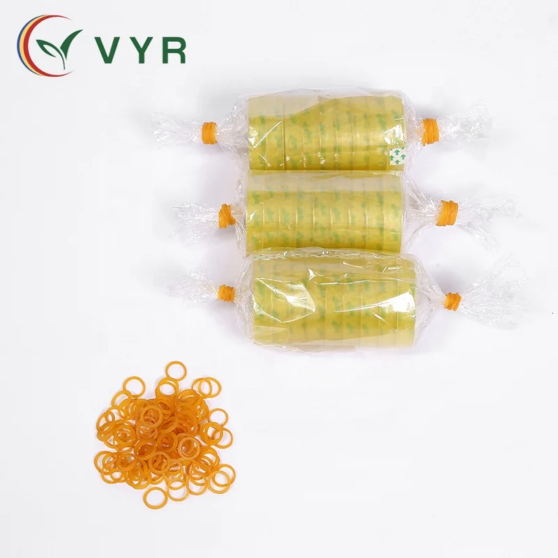 Competitive Price 0.6 Inches in Diameter Thailand Elastic Natural Yellow Rubber Band