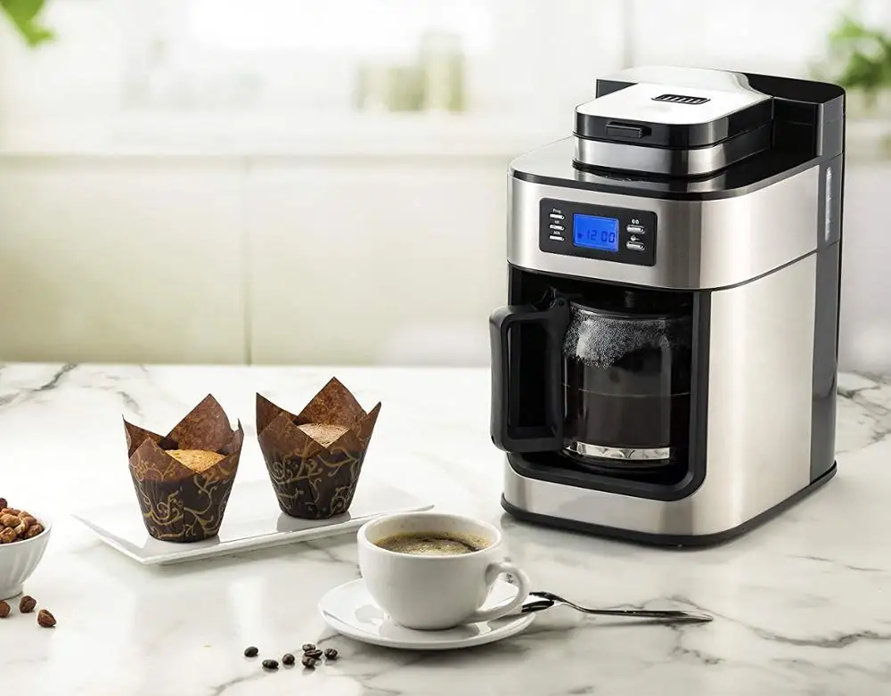 coffee maker with built-in grinder - app controlled - beans or