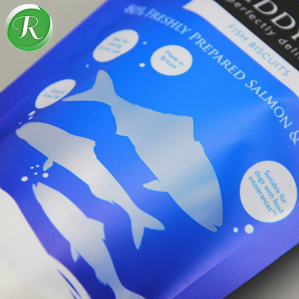 Label Printing Custom Plastic Dried Frozen Fish Packaging Food Bag with Fish Shape Window