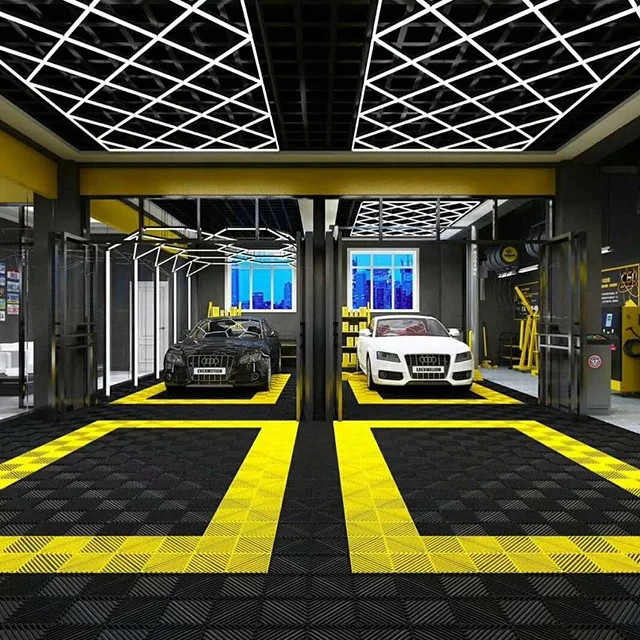 Противоскользящий пластиковый коврик для пола гаража для слива автомобильной мойки