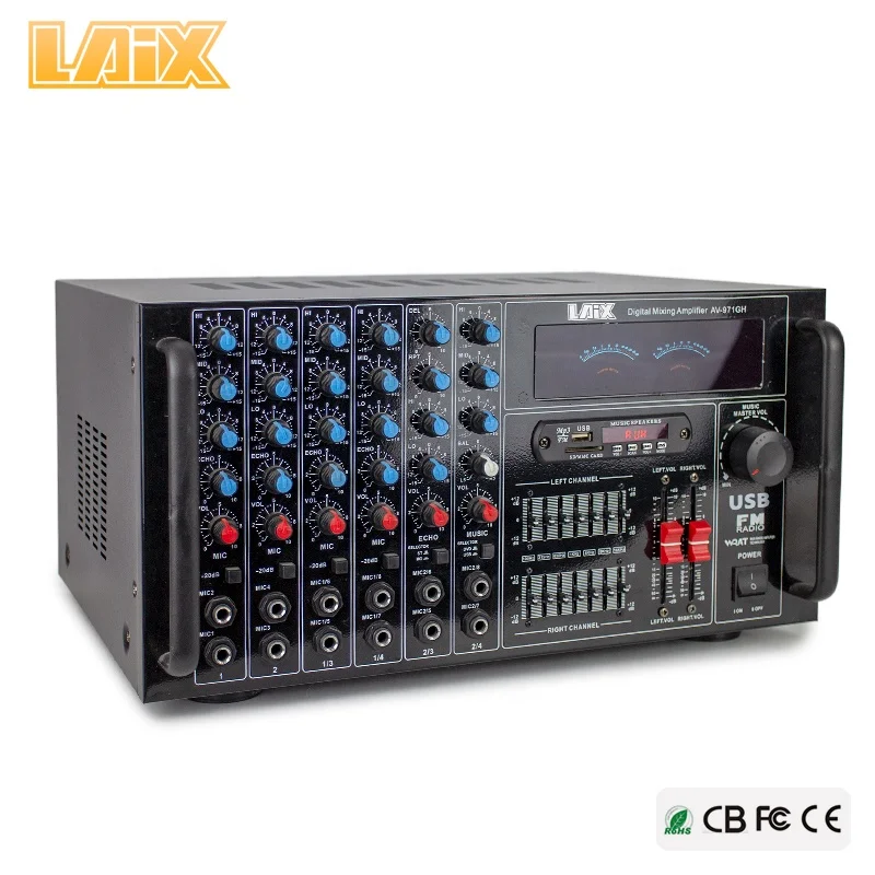 Laix AV-971Gh Sasion Line Audio Transistor Optical Pro Power Class AB Module Circuit EQ Amplifier