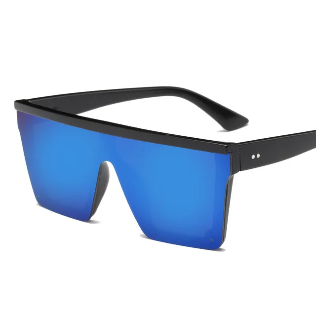  FaceWear Rimless Mirrored Sunglasses Oversized Women Men  Fashion Sun Glasses Flat Top Square Style C1 BLUE : Clothing, Shoes &  Jewelry