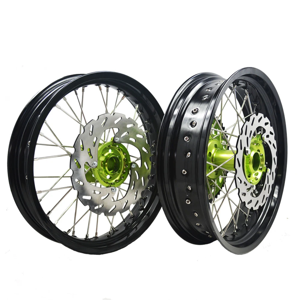 17 Inch KLX250 & KLX450 Racing Alloy Wheels - Durable Spoked