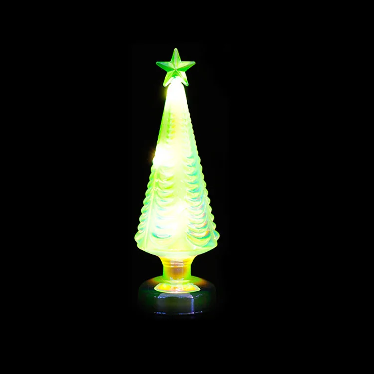 Gold Ornaments Vintage Christmas Glass Tree With LED Light Decorations For Sale manufacture