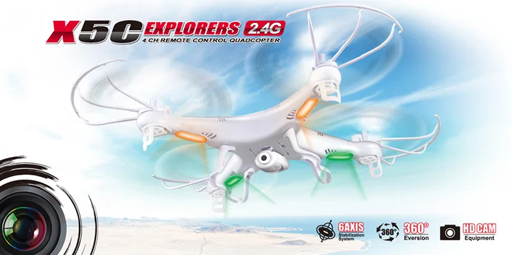 Syma X5C 4CH 6-Axis RC Quadcopter With HD Camera RTF 4 Channels RC Helicopter