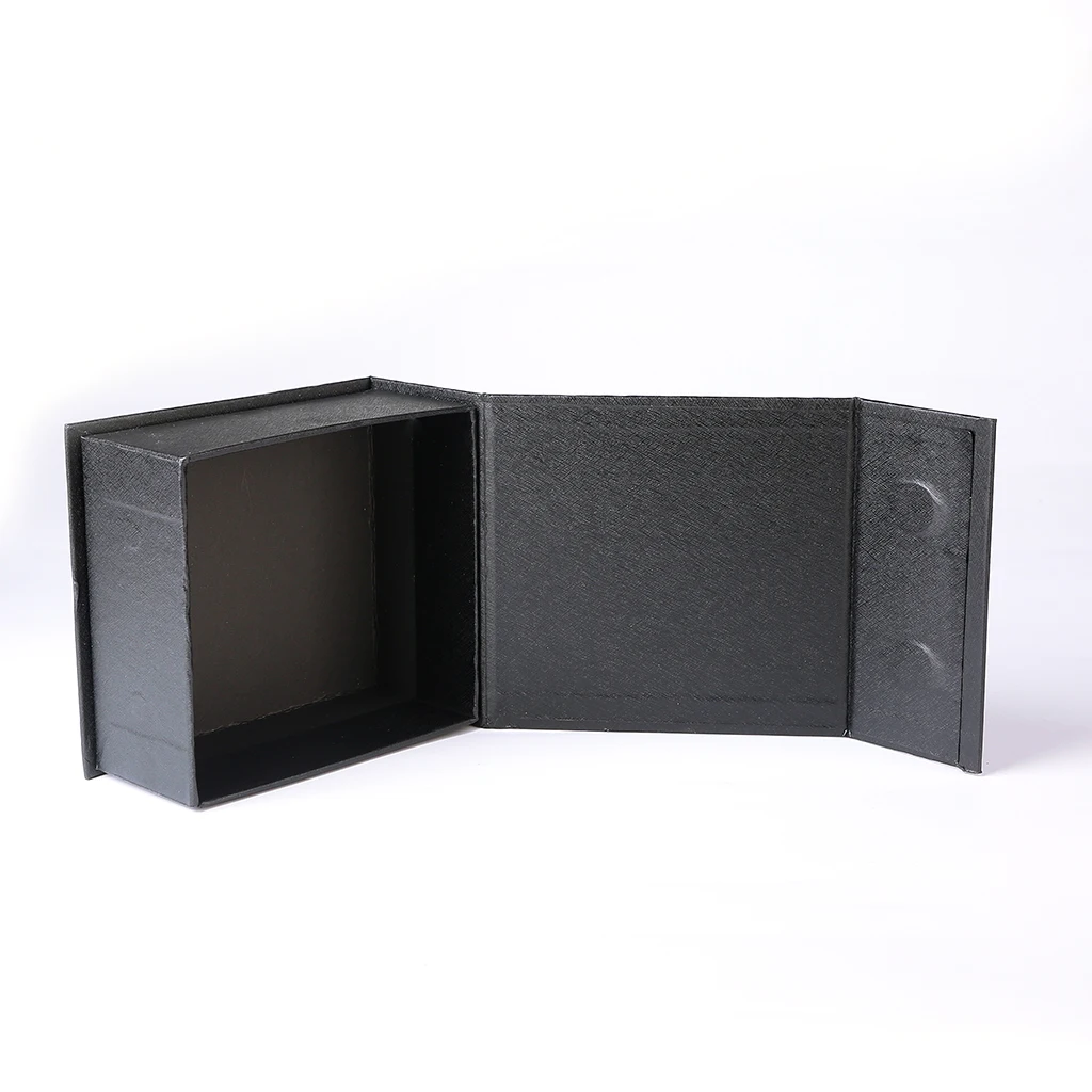 Custom Logo Wholesale Luxury Black Magnet Paper Box Wigs Clothing Carton Folding Magnetic Gift Box Packaging Paper Boxes