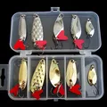 10pcs box Spoon Fishing Lures Metal Lure Kit iscas artificias Hard Bait Fresh Water Bass Pike